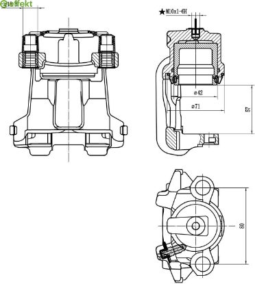 Brake Caliper BMW - 34 21 6 850 857