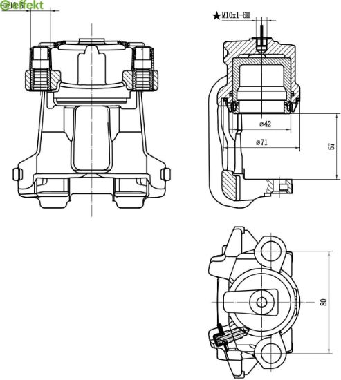 Brake Caliper BMW - 34 21 6 850 857