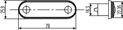 Park Light LED gabariidituli valge 10-33V