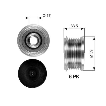 Alternator Freewheel Clutch Citroen, Peugeot