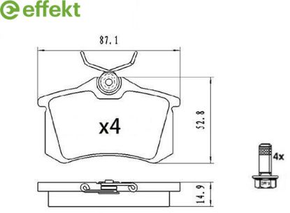 Brake Pad Set, disc brake VAG - 1J0 698 451A