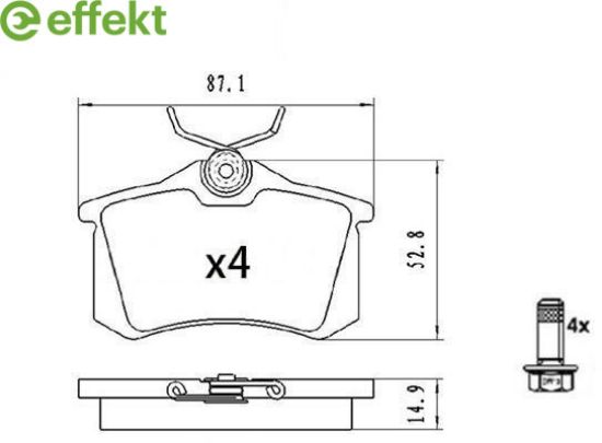 Brake Pad Set, disc brake VAG - 1J0 698 451A