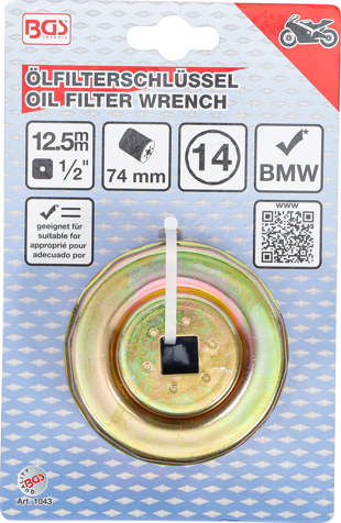 Oilfilter Spanner Oil Filter Cap 74 mm x P14 for BMW K / R 4-valve