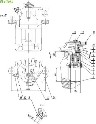 Brake Caliper VAG - 6Q0 615 424 A