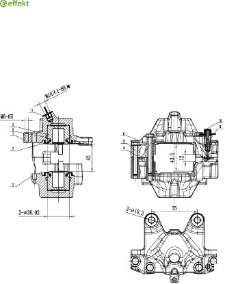 Brake Caliper MERCEDES-BENZ - 003 423 97 98