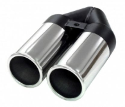 Centre/Rear Muffler Ots twin rondo 2,5" 2x80 mm L=240