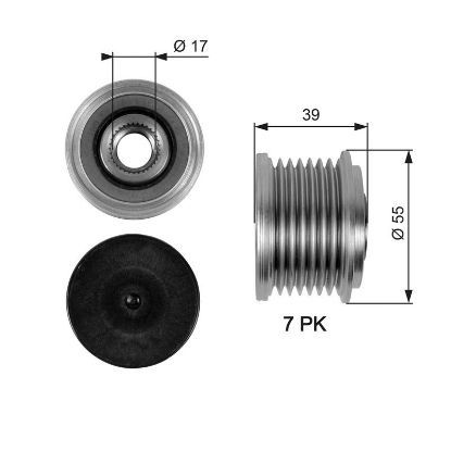 Alternator Freewheel Clutch 7789-10040