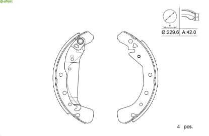 Brake Shoe Set Opel
