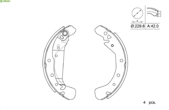 Brake Shoe Set Opel