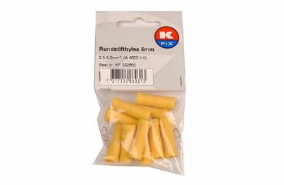 Terminal, electric universal parts ümar 5mm kollane 10tk