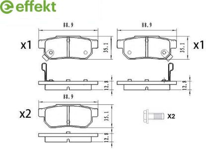 Brake Pad Set, disc brake Honda