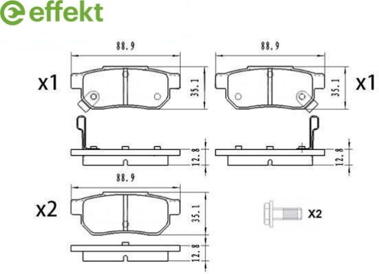 Brake Pad Set, disc brake Honda