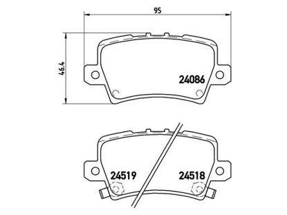 Brake Pad Set, disc brake HONDA - 43022-SMG-E00