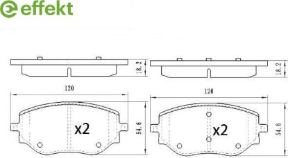 Brake Pad Set, disc brake RENAULT - 41 06 088 85R