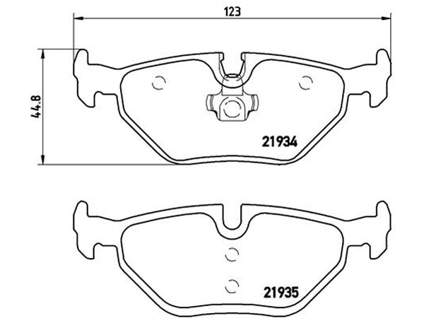 Brake Pad Set, disc brake BMW - 34 21 1 160 533