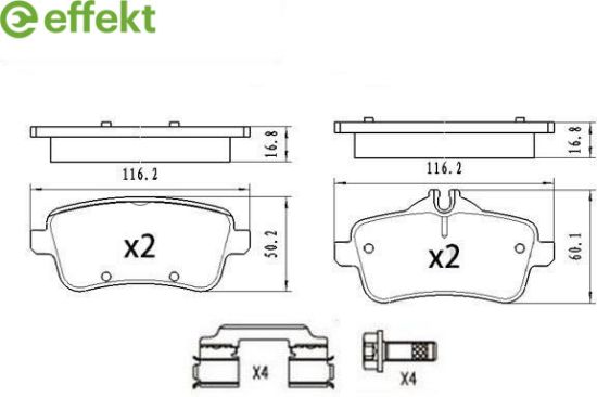 Brake Pad Set, disc brake MERCEDES-BENZ - 006 420 68 20