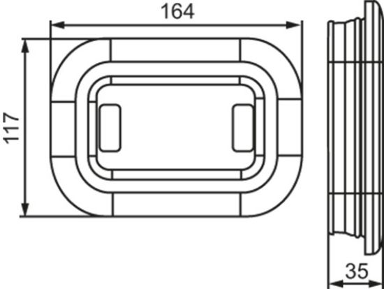 Direction Indicator 12/24V, 164x117x35mm, 200mm kaabel