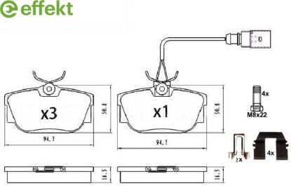 Brake Pad Set, disc brake VAG - 7D0 698 451A