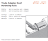 Mounting Set, roof rack Adapter Roof Mounting Rails