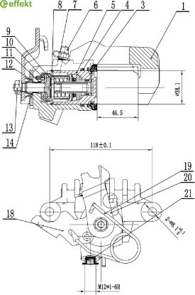 Brake Caliper VAG - 8E0 615 424