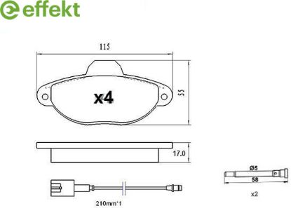 Brake Pad Set, disc brake Fiat