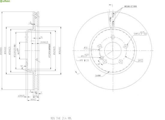 Brake Disc MERCEDES-BENZ - 000 423 07 12