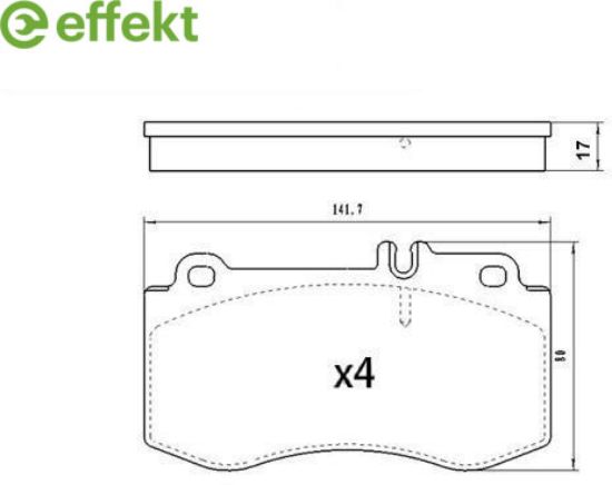Brake Pad Set, disc brake MERCEDES