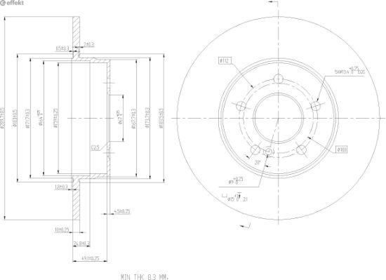 Brake Disc MERCEDES-BENZ - 124 423 11 12