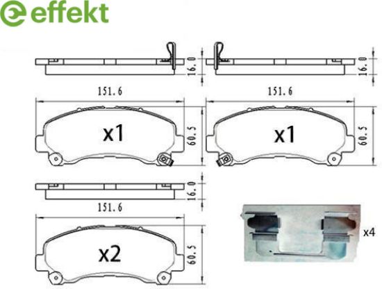 Brake Pad Set, disc brake ISUZU