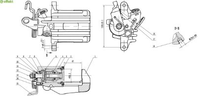 Brake Caliper VAG - 1K0 615 423A