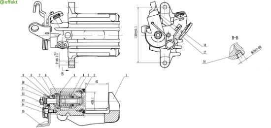 Brake Caliper VAG - 1K0 615 423A