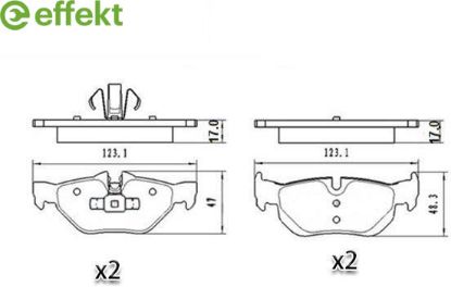 Brake Pad Set, disc brake BMW - 34 21 6 767 150