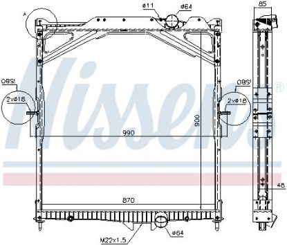 Radiator, engine cooling VOLVO FH-12