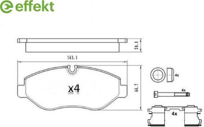 Brake Pad Set, disc brake MERCEDES-BENZ - 906 421 04 00