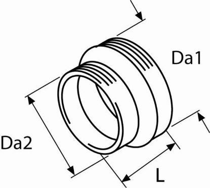 Adapter, pre-heater air transition Adapter 60X55 MM