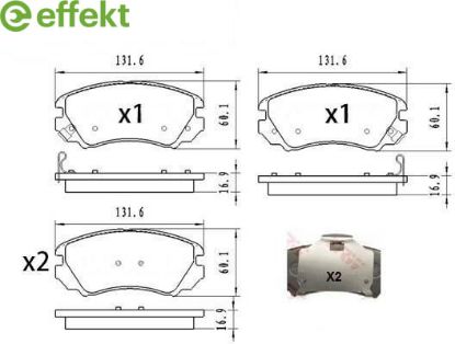 Brake Pad Set, disc brake Huyndai