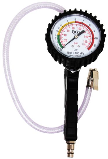 Tyre Lever rehvipumpamispüstol, 80mm näidik,  0 -12 bar