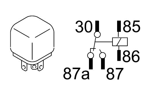 Relay, auxilliary heater Relee, vahetuv, 12V 30/50A IP67