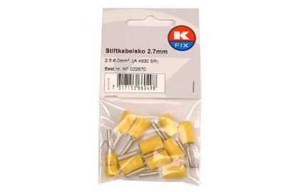 Terminal, electric universal parts pulkpistik 2.7mm kollane 10tk