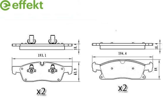 Brake Pad Set, disc brake MERCEDES