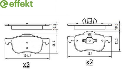 Brake Pad Set, disc brake VOLVO - 30648385