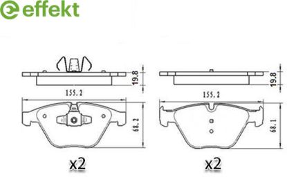 Brake Pad Set, disc brake BMW - 34 11 6 790 759