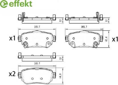 Brake Pad Set, disc brake RENAULT - 44 06 058 89R