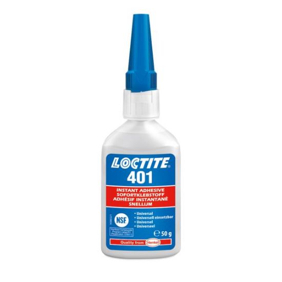 Threadlocker LOCTITE 401 BO50G (poorsed pinnad, metall)