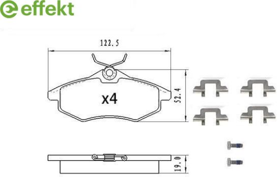Brake Pad Set, disc brake Citroen