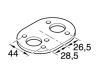 Mounting plate, auxilliary heater roostevaba plaat AT2000/40/55