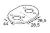 Mounting plate, auxilliary heater roostevaba plaat AT2000/40/55