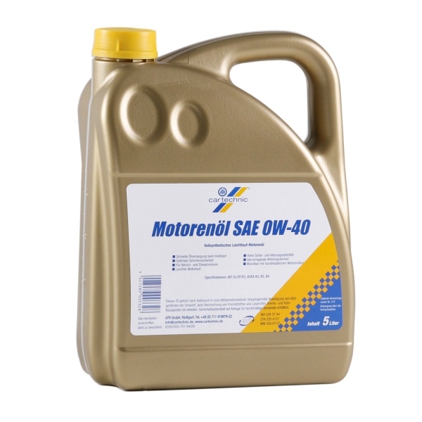 Engine Oil 0W-40 A3/B3,B4 5L - ACEA A3/B4