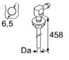 Fuel outlet, fuel tank 5,5mm (madal)