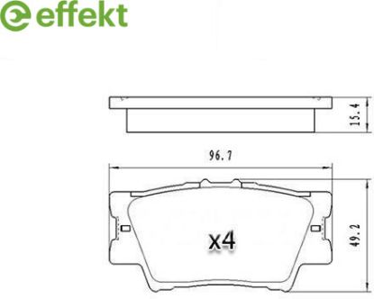 Brake Pad Set, disc brake TOYOTA - 04466-02220
